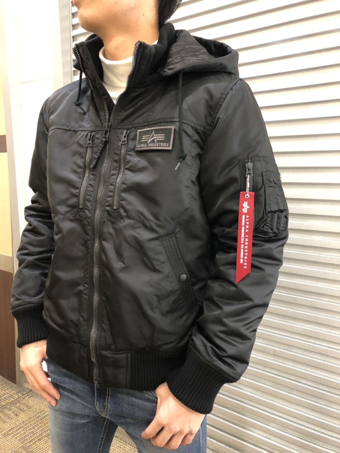 フーデッドリブジャケット ALPHA INDUSTRIES